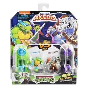 Akedo Teenage Mutant Ninja Turtles S1 Versus Pack - Leonardo Vs Rocksteady