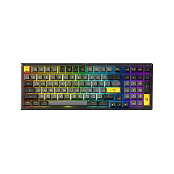 Akko Black & Gold PC98B Plus Multi-Modes RGB Mechanical Keyboard (Akko CS Crystal Wine Red)