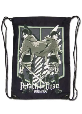 Attack on Titan - Eren Yeager & Levi Ackerman Drawstring Bag