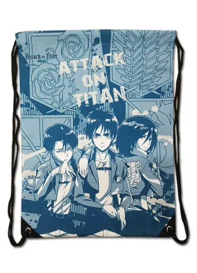 Attack on Titan - Group Emblems Drawstring Bag