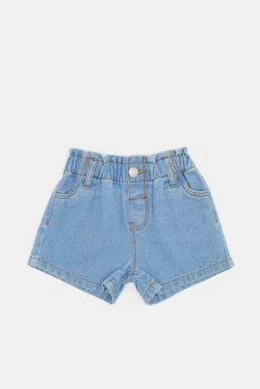 Baby Girls Blue Denim Short