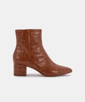 BEL BOOTIES COGNAC CROCO - re:vita