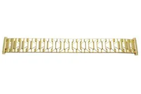 Brushed And Polished Gold Tone 18mm-23mm Expansion Watch Band