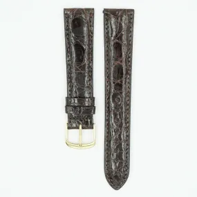 Caiman Padded Brown Crocodile Watch Band