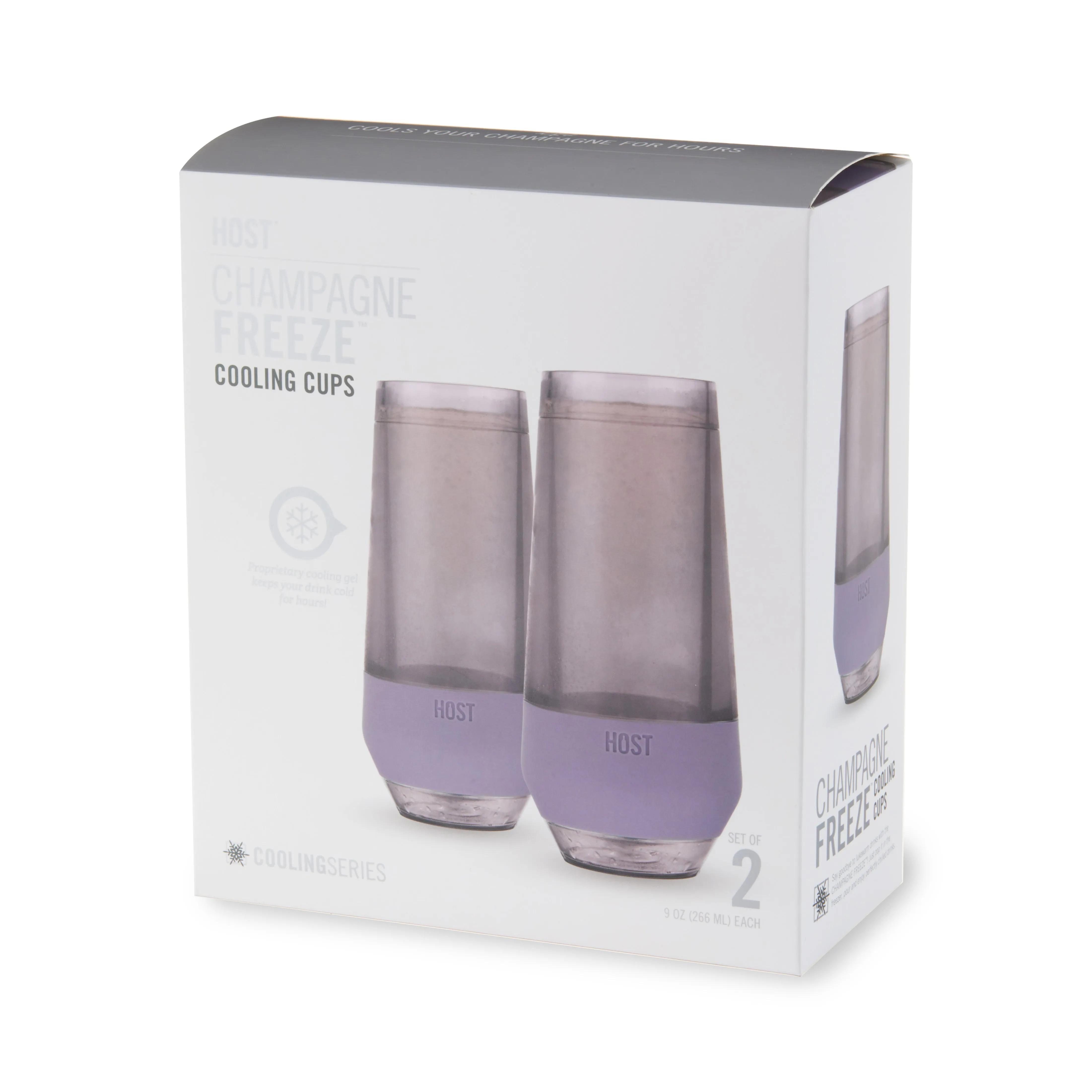 Champagne FREEZE™ Cooling Cups in Deep Lilac, Set of 2