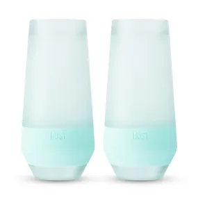 Champagne FREEZE™ Cooling Cups in Seafoam Tint, Set of 2