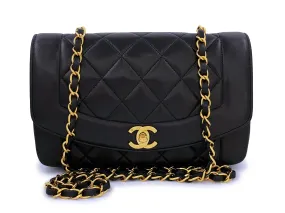 Chanel 1994 Vintage Small Diana Flap Bag 24k GHW Lambskin