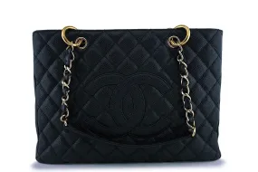 Chanel Black Caviar Grand Shopper Tote GST Bag 24k GHW