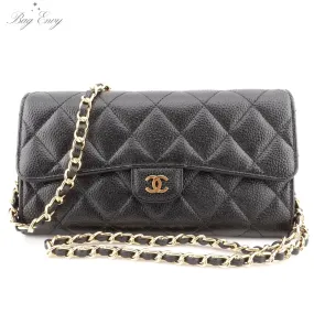 CHANEL Caviar Classic Wallet on Chain