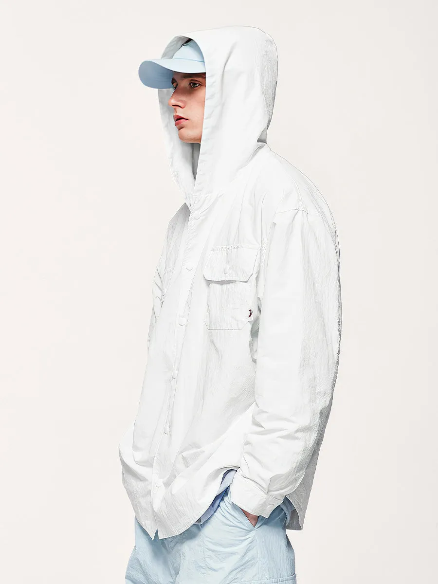 Checkered Water Resistant Hooded Jacket