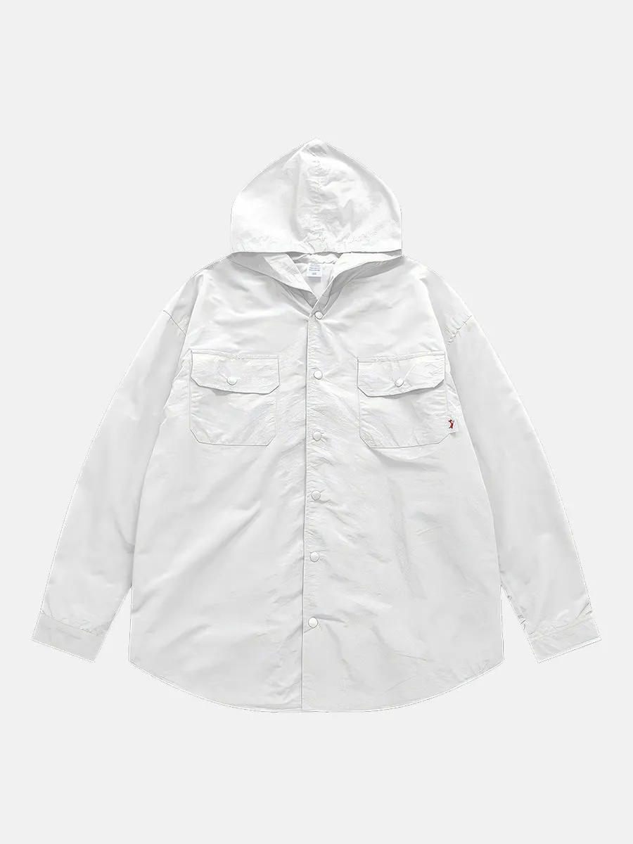 Checkered Water Resistant Hooded Jacket