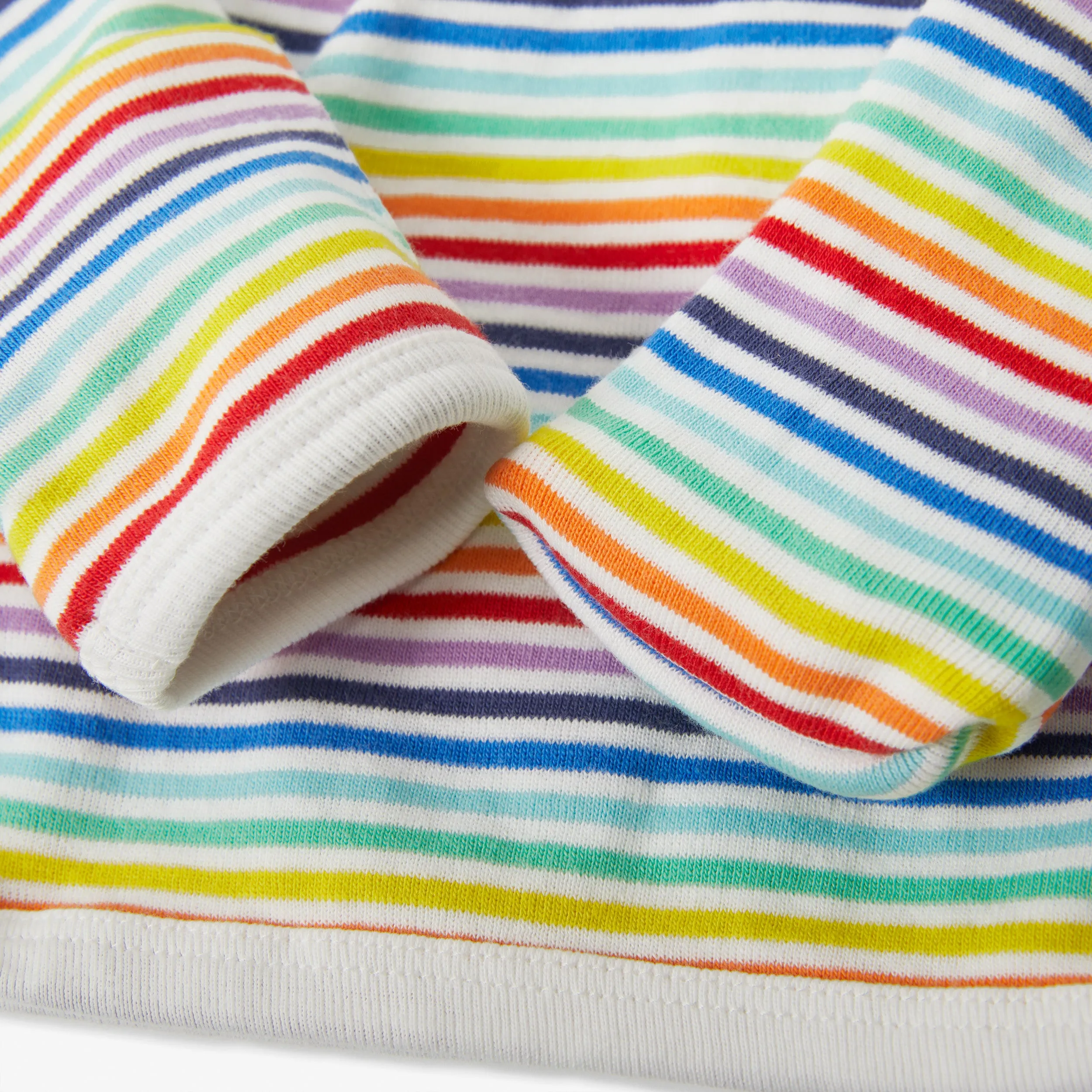 Clearance baby three-piece gift set in mini rainbow stripe