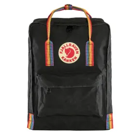 Fjallraven Kanken Classic Backpack Black Rainbow Pattern