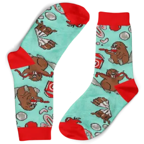 Funky Sock Co Bamboo Socks - Oral Hygiene Beaver