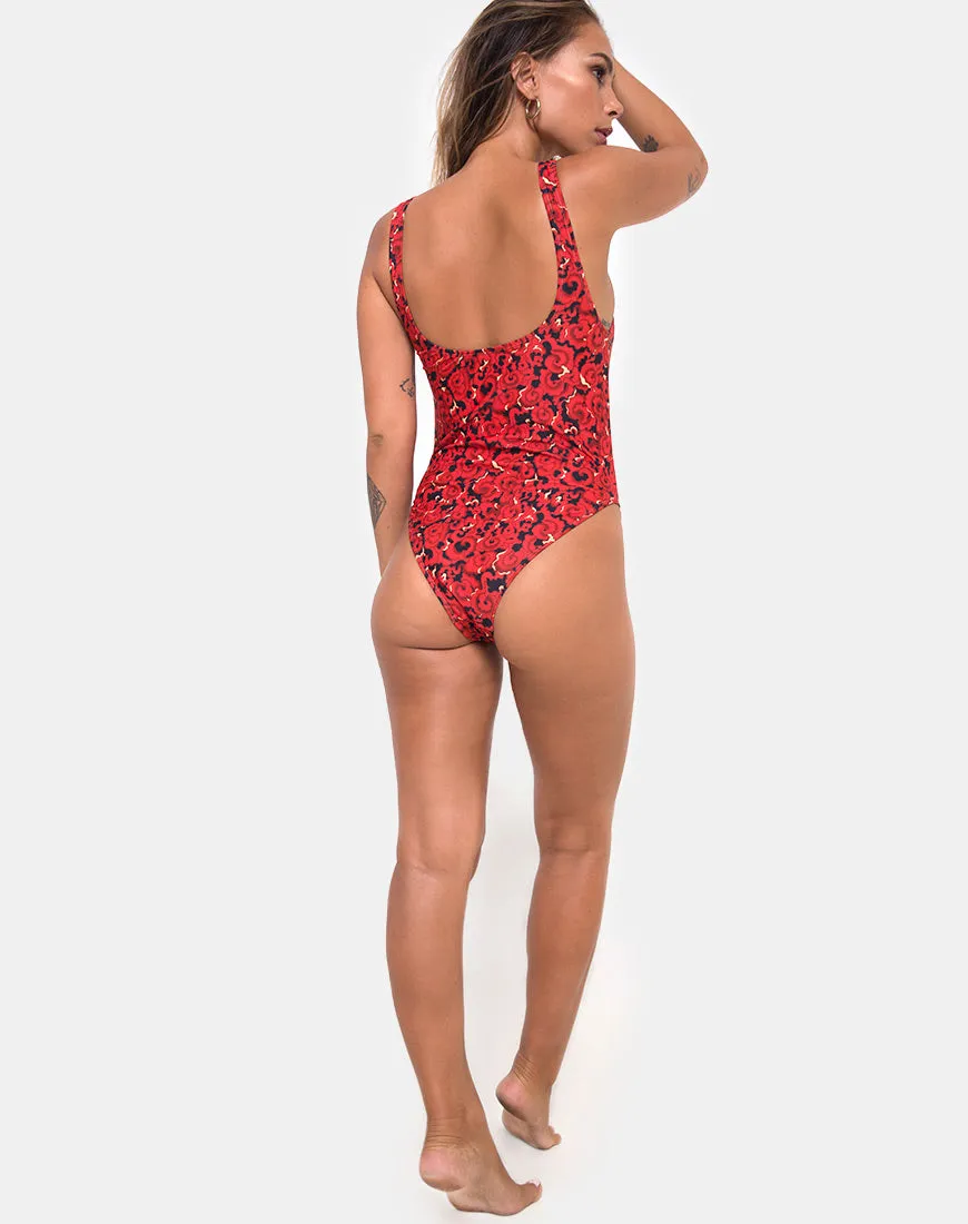 Goddess Swimsuit in Chinese Fire Dragon