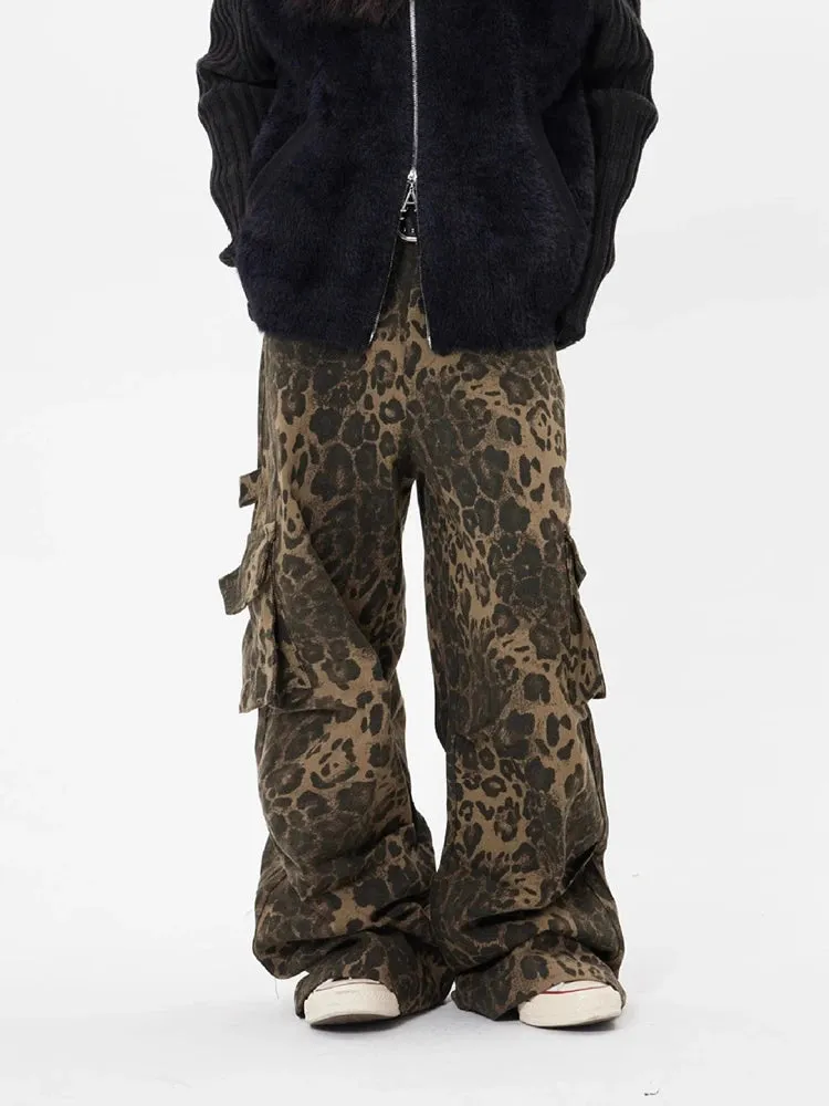 HEYFANCYSTYLE Leopard Cargo Pants