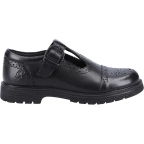 Hush Puppies Girls Paloma Leather School Shoes - Black