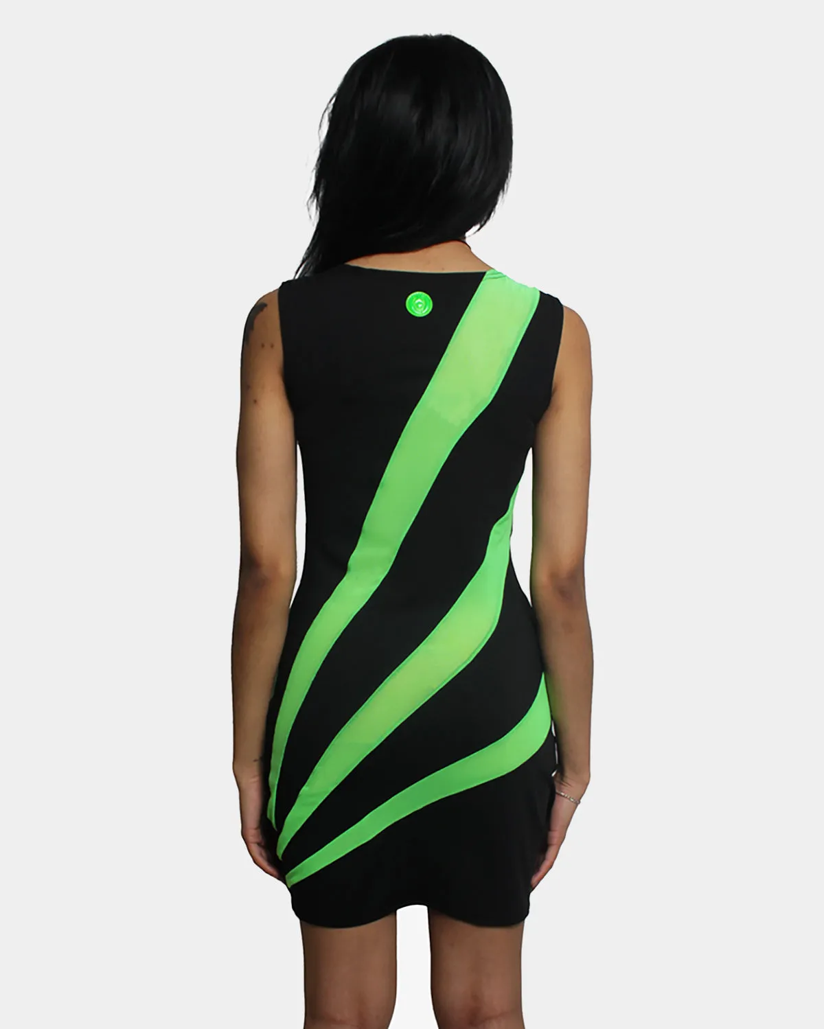 LASER DRESS BLACK / GREEN