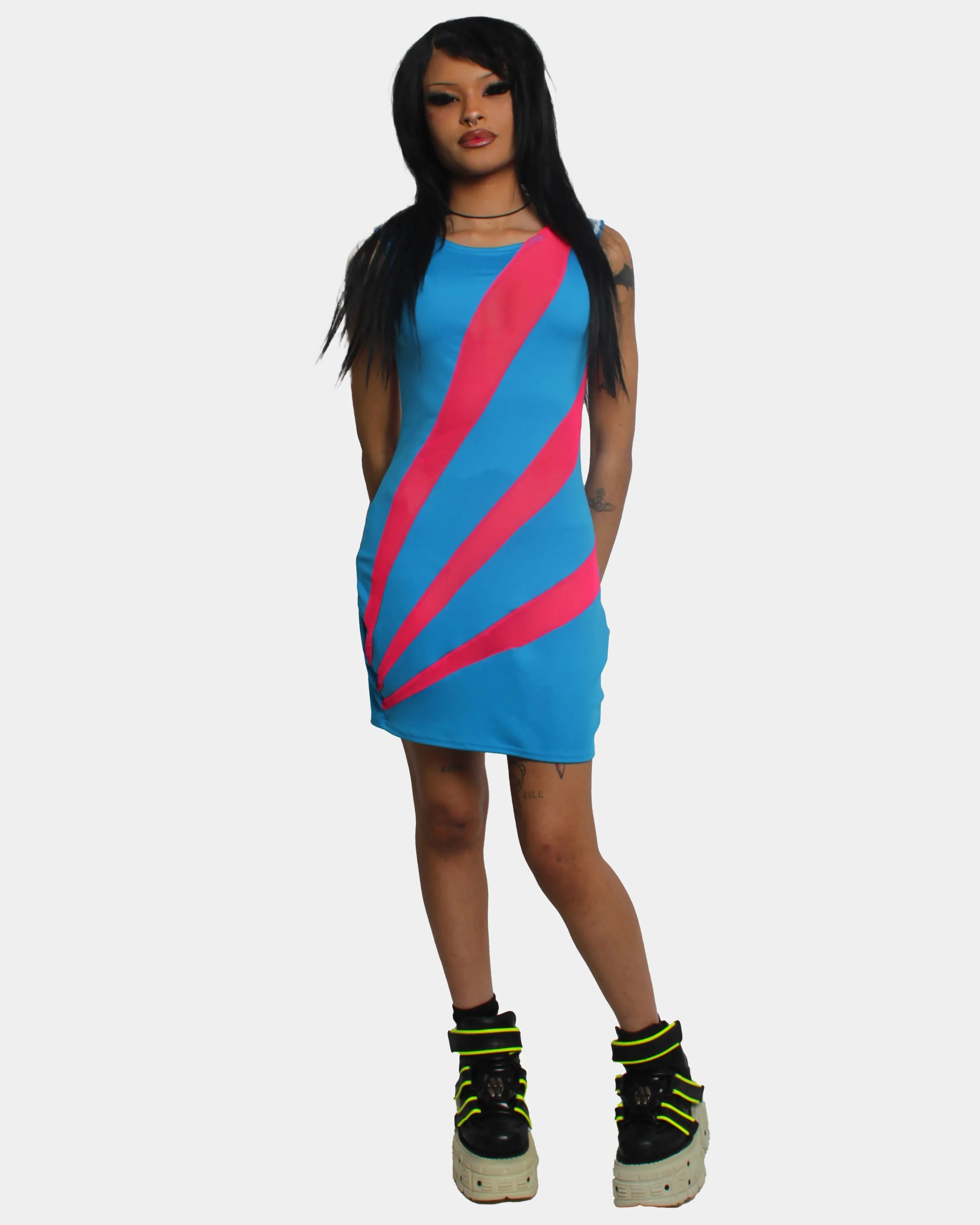 LASER DRESS BLUE / PINK