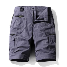 Maturelion Men's Multi-Pocket Cotton Summer Shorts (Plus Size Available)