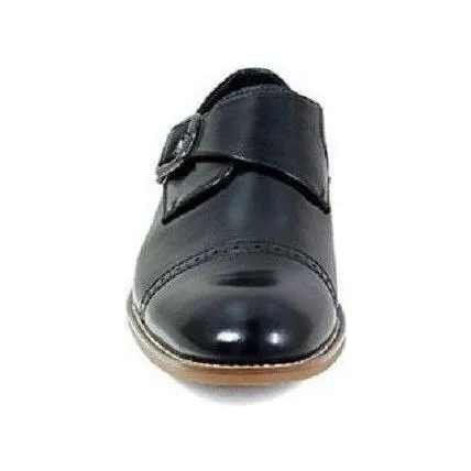 Mens Shoes  Stacy Adams Desmond Monk Strap Black Leather 25162-001