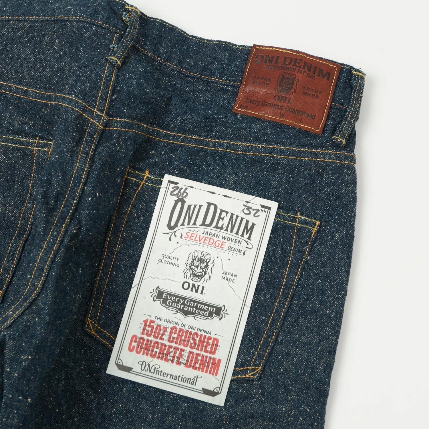 ONI 266-CCD 'Crushed Concrete Denim' 15oz Regular Straight Jean - One Wash