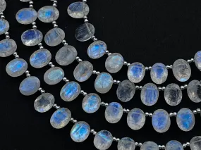 Rainbow Moonstone Oval Shape Cut stone Beads