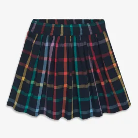 Rainbow plaid skirt