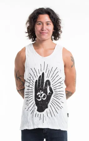 Sure Design Men's Hand of Om Tank Top White